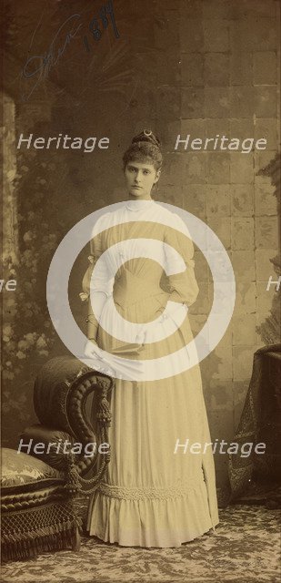 Portrait of Empress Alexandra Fyodorovna of Russia (1872-1918) as Grand Duchess, 1889.