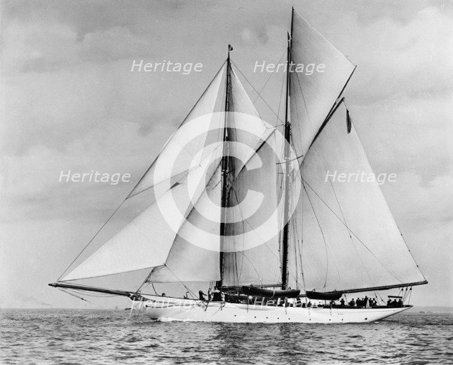 The schooner 'Pampa'. Creator: Kirk & Sons of Cowes.