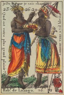 Hab.t de Loango from Playing Cards (for Quartets) 'Costumes des Peuples Étrangers',1700-1799. Creator: Anon.