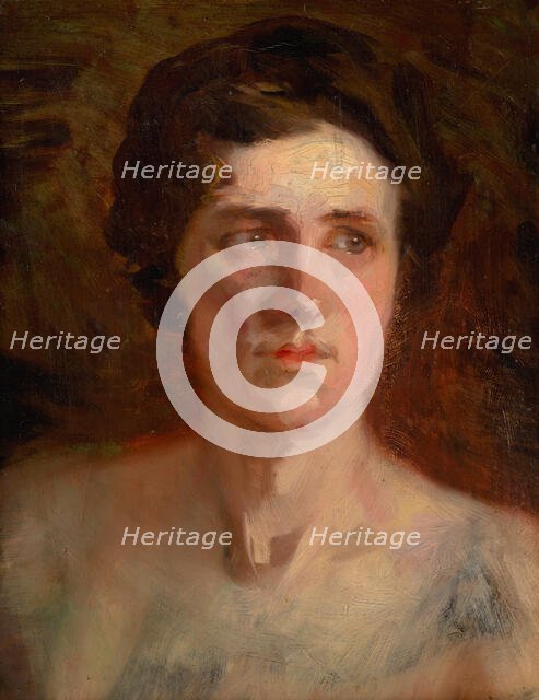 Head Study of a Woman, around 1890. Creator: Ludovit Pitthordt.