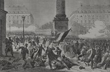 Paris Commune: Massacre of supporters of the "Party of Order"in the Place Vendôme in Paris, 1871. Creator: Tomás Carlos Capuz.
