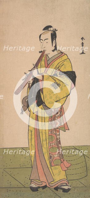 Ichikawa Bennosuke as a Man in Komuso Attire, ca. 1788. Creator: Shunsho.