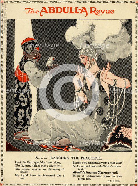 Abdulla Cigarettes, 1920s. Artist: René Vincent