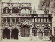 Basilica of the Holy Blood at Burg Square, Bruges, 1880-1890.  Creator: Unknown.