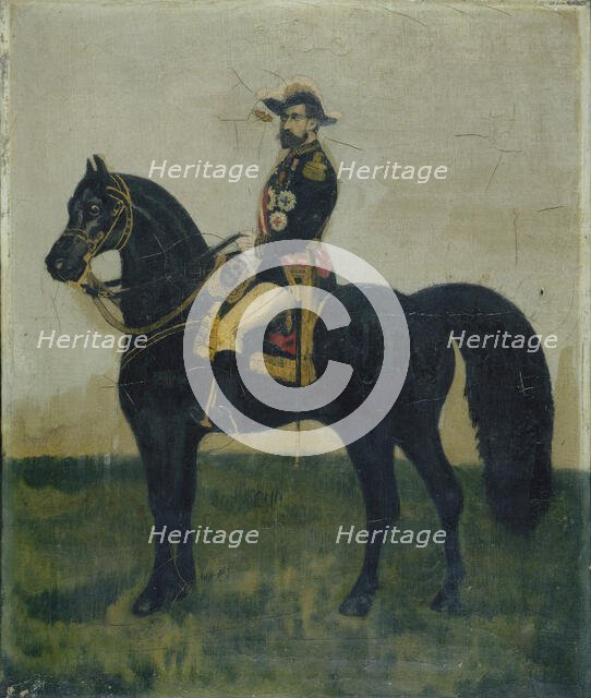 Equestrian portrait of General Boulanger (1837-1891), politician, c1888. Creator: Unknown.