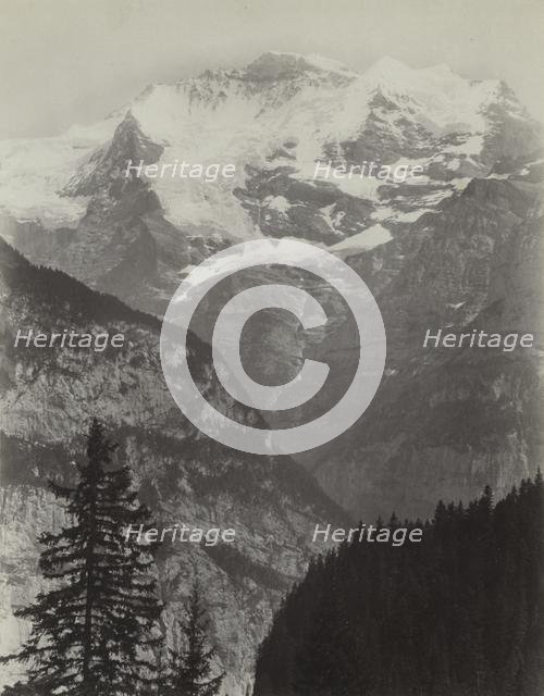 Jungfrau, View from Mürren, Switzerland, c. 1860s. Creator: Charles Soulier (French, 1840-1875).