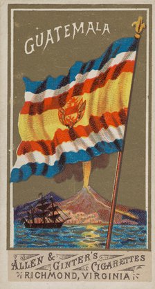 Guatemala, from Flags of All Nations, Series 1 (N9) for Allen & Ginter Cigarettes Brands, 1887. Creator: Allen & Ginter.