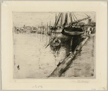 Dock, New York River, n.d. Creator: Charles Frederick William Mielatz.