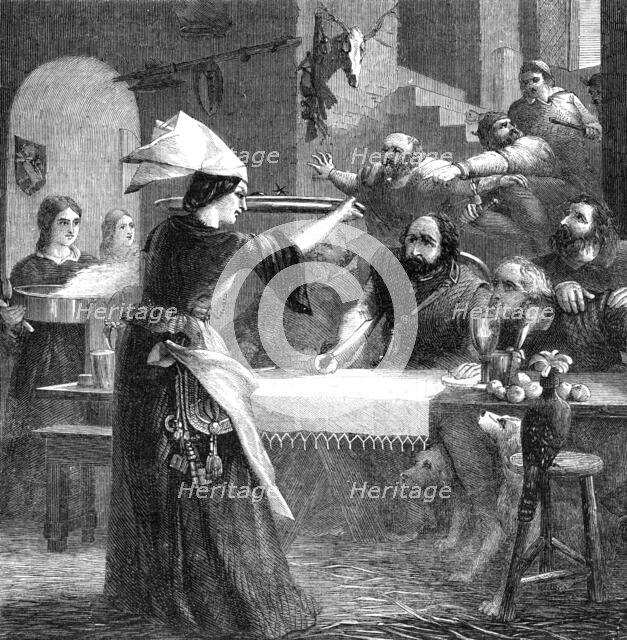 "The Spur in the Dish", by Mr. Bell Scott, 1861.  Creator: Unknown.