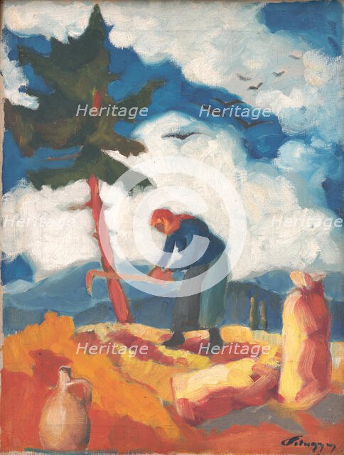 Potato digger, c1932. Creator: Zolo Palugyay.