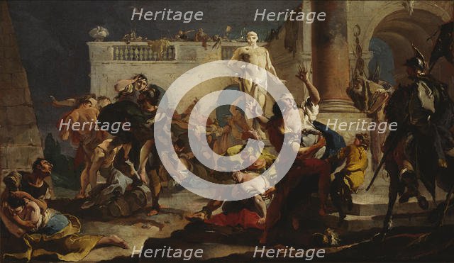 The Rape of the Sabine women, 1718-1719. Creator: Tiepolo, Giambattista (1696-1770).