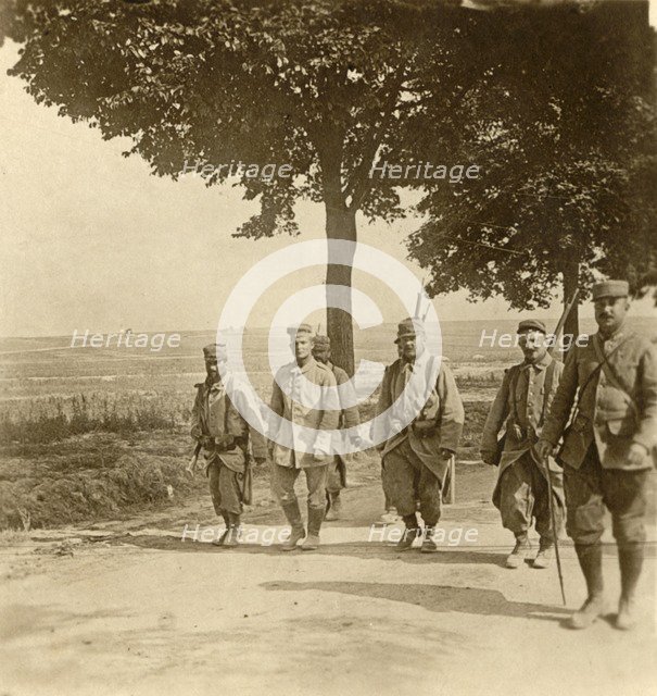 Captured German sharpshooter, Champagne, northern France, c1914-c1918. Artist: Unknown.