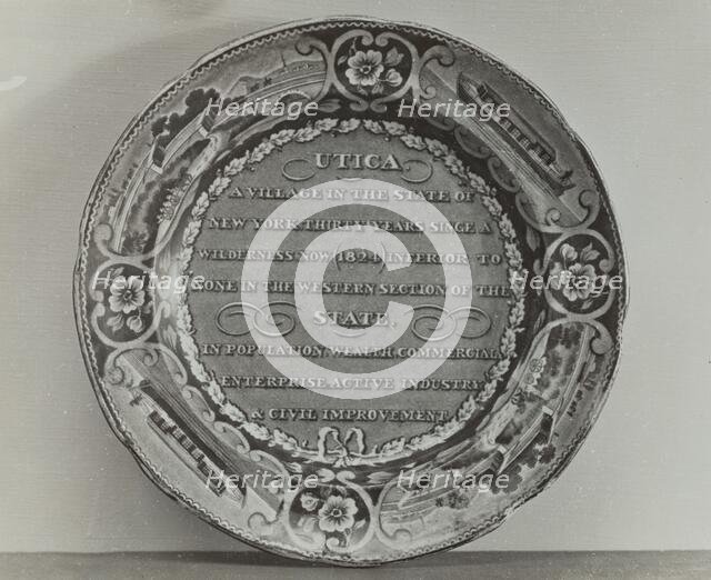 The Utica Plate, c. 1936. Creator: Helmut Hiatt.