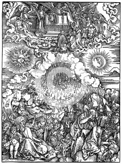 'The Opening of the Fifth and Sixth Seals', 1498, (1936). Artist: Albrecht Dürer