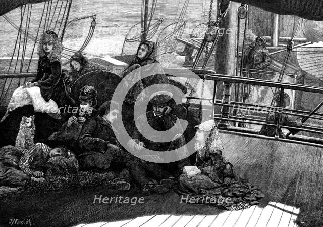 On board the Dundee steamer, 1873. Creator: William Biscombe Gardner.