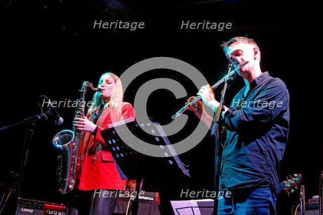 Emma Rawicz Quintet, New Generation Jazz Festival Roadshow, Shoreham by Sea, Feb 2023. Creator: Brian O'Connor.