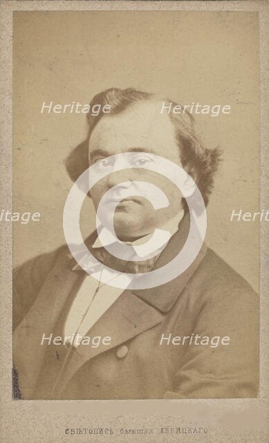 Portrait of Poet Nikolay Fyodorovich Shcherbina (1821-1869) , c1860. Creator: Levitsky, Sergei Lvovich (1819-1898).