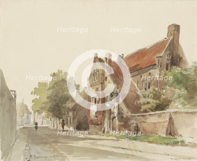 The old guesthouse in Hasselt, 1861. Creator: Cornelis Springer.