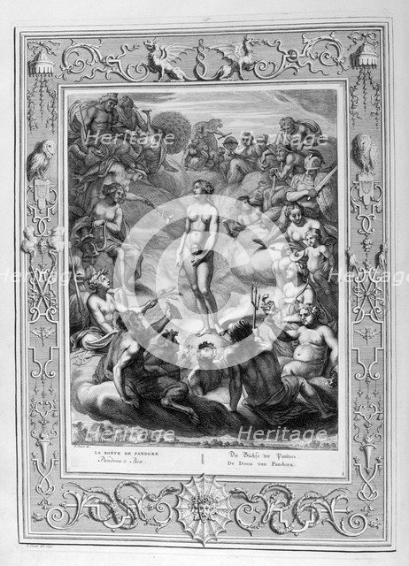 Pandora's Box, 1733. Artist: Bernard Picart