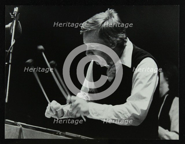 Vibraphonist Gary Burton playing at the Forum Theatre, Hatfield, Hertfordshire, 29 November 1980. Artist: Denis Williams