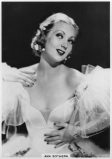Ann Sothern, American film and television actress, c1938. Artist: Unknown