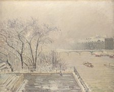 The Louvre under Snow, 1902. Artist: Pissarro, Camille (1830-1903)