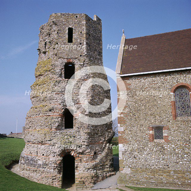 A Roman lighthouse in Dover, 1st century. Artist: Unknown