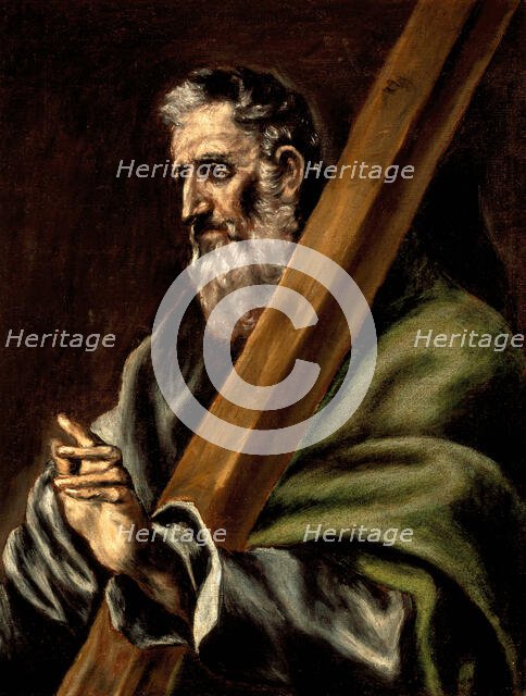 The Apostle St. Andrew, c1600. Creator: School of El Greco.