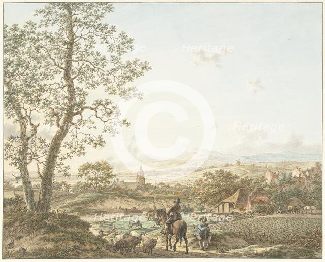 Spring, morning and earth; the four seasons, times of the day and elements, 1797. Creator: Jacob Cats.