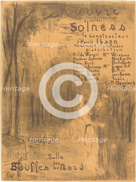 Solness le constructeur, 1894. Creator: Edouard Vuillard.