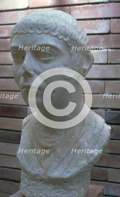 Roman bust of a woman, 1st century. Artist: Unknown