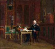Louis XVIII (1755-1824) in his Study at the Tuileries. Artist: Gérard, François Pascal Simon (1770-1837)