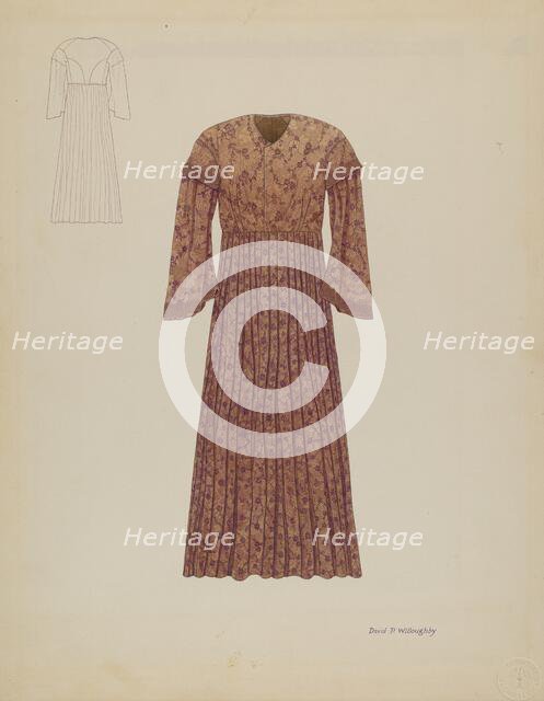 Wedding Dress, c. 1936. Creator: David P. Willoughby.