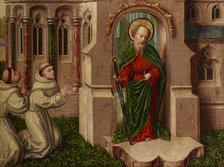 Saint Paul with Monks in Front of the Church of San Paolo fuori le Mura in Rome, between 1490-1500. Creator: Unknown.