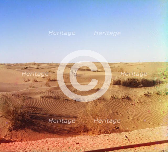 Dunes, between 1905 and 1915. Creator: Sergey Mikhaylovich Prokudin-Gorsky.