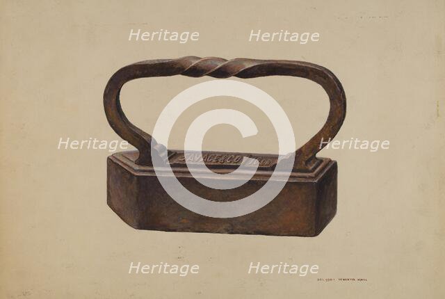 Tailor's Goose Iron, c. 1939. Creator: Henrietta S. Hukill.