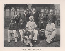 The all-India cricket team of 1911 (1912). Artist: Unknown
