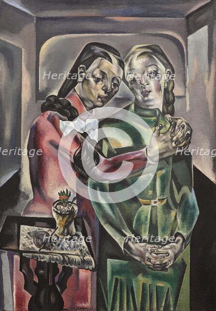 The Two Sisters (Les deux soeurs), 1921. Creator: Blanchard, María (1881-1932).