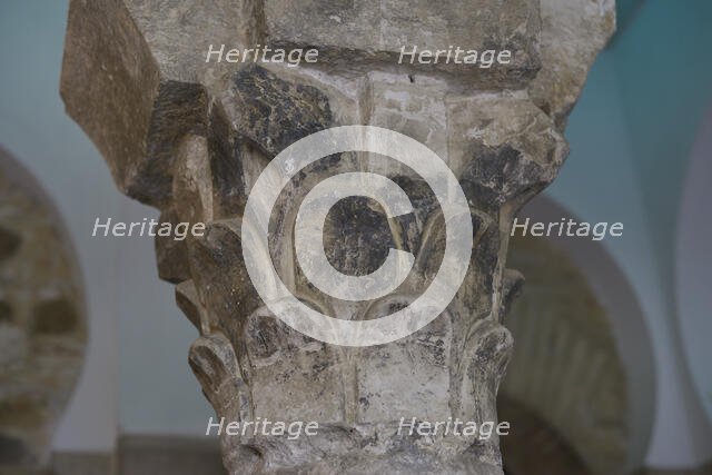 Visigothic capital, Cristo de la Luz Shrine, Toledo, Castile-La Mancha, Spain, 2022.  Creator: LTL.