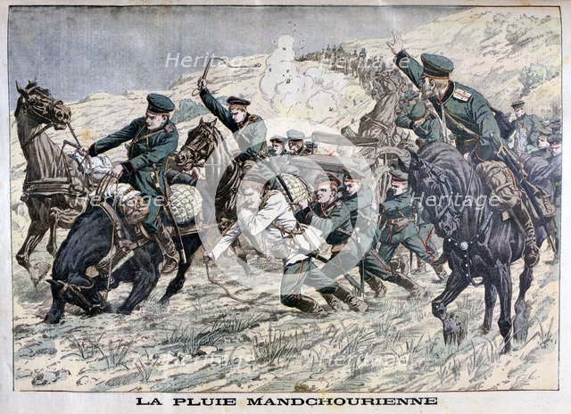 In the mud of Manchuria, Russo-Japanese War, 1904. Artist: Unknown