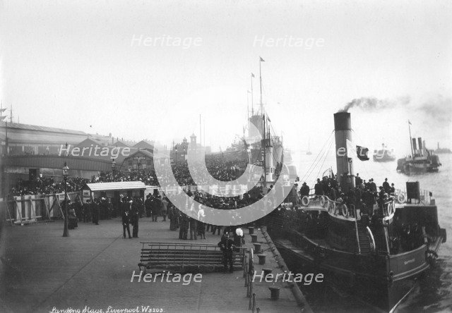 Liverpool Landing Stage, Pierhead, Liverpool, 1890-1910. Artist: Unknown