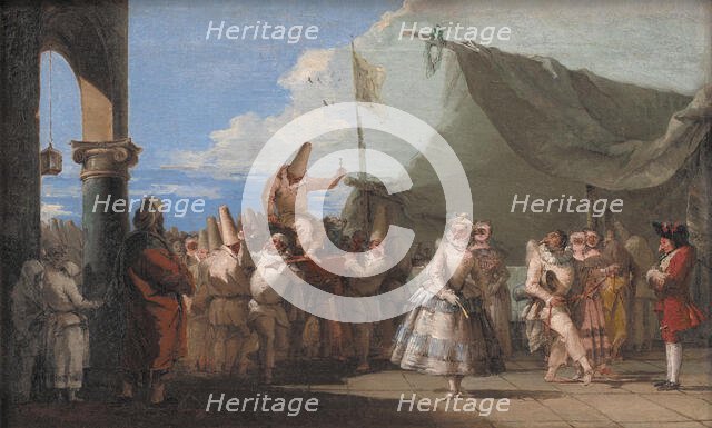 The Triumph of Pulcinella, 1760-1770. Creator: Giovanni Domenico Tiepolo.