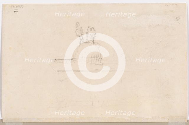 Sketch for Pavilion Near a Mosque, 1800s. Creator: Félix Ziem (French, 1821-1911).