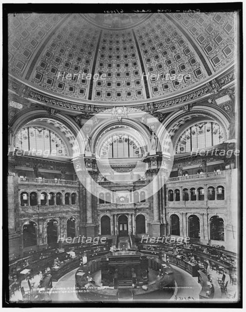 Reading Room in rotunda, Library of Congress, c1901. Creator: Unknown.