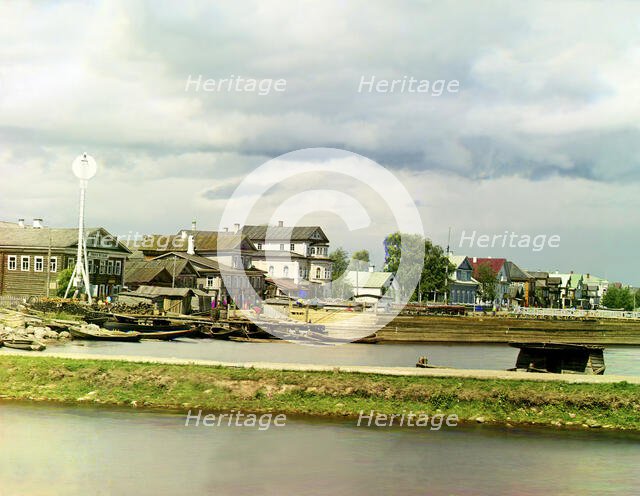 View of Voznesene [Russian Empire], 1909. Creator: Sergey Mikhaylovich Prokudin-Gorsky.