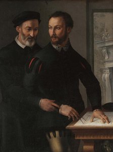 Double Male Portrait (Probably Portrait of Duke of Parma Ottavio Farnese and his Military..., 1556. Creator: Manzuoli (Maso da San Friano), Tommaso (1531-1571).