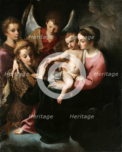 The Mystical Marriage of Saint Catherine, ca 1585. Creator: Carracci, Annibale (1560-1609).