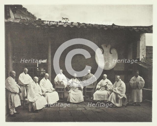 The Abbot and Monks of Kushan, c. 1868. Creator: John Thomson.