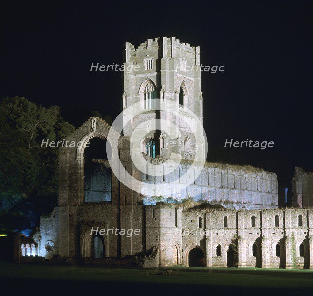 Fountains Abbey, illuminated, 12th century. Artist: Unknown