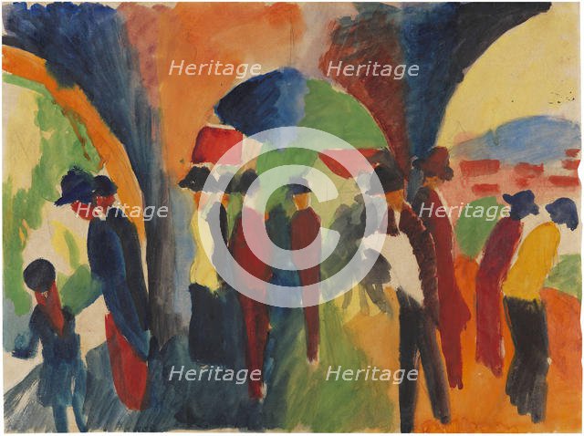 Under Thun Arcades, 1913. Creator: Macke, August (1887-1914).